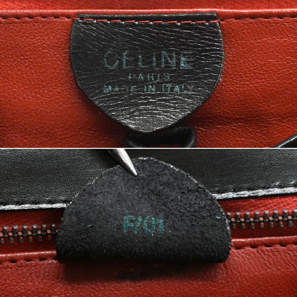 Celine Leather Top Handle Handbag Black - Picture 8 of 9